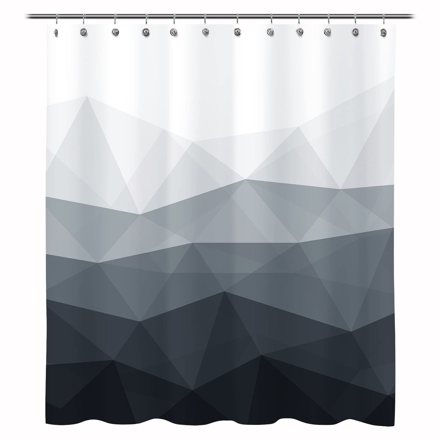 Sunlit Designer Popular Shower Curtain, Ombre Blue Fabric Contemporary Shower Curtains for Bathroom Décor