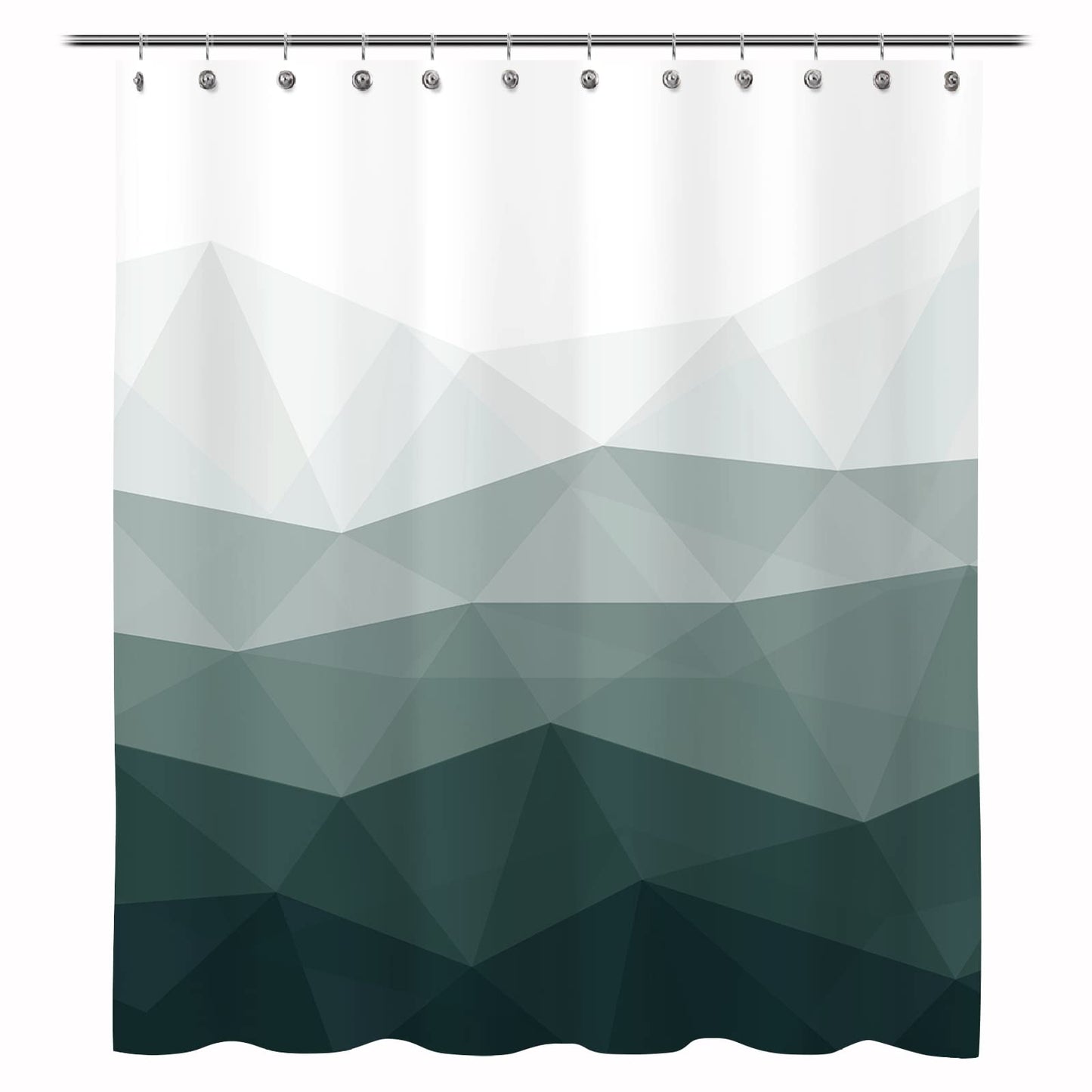 Sunlit Designer Popular Shower Curtain, Ombre Blue Fabric Contemporary Shower Curtains for Bathroom Décor