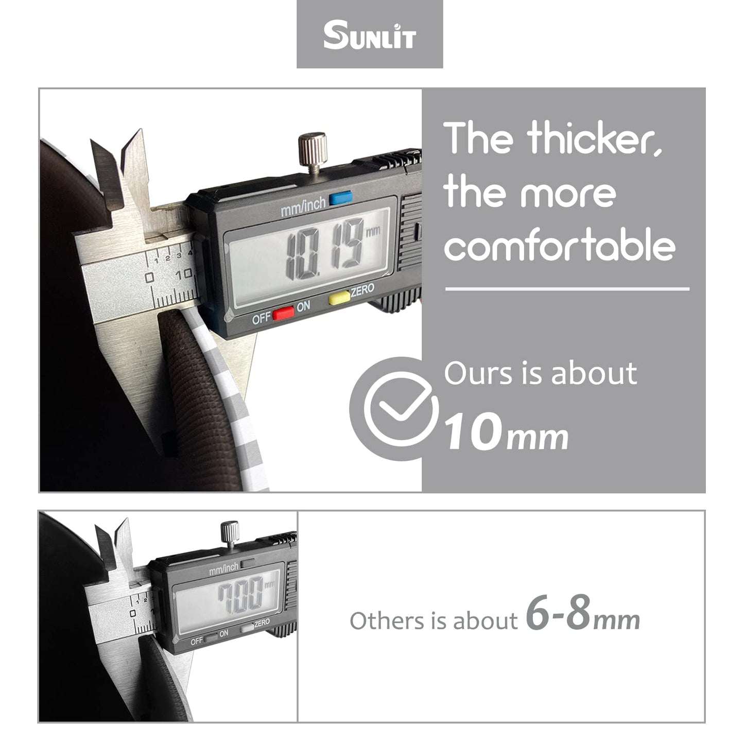 Sunlit Set of 2 Anti Fatigue Kitchen Floor Mat, Non Slip Waterproof Comfort Standing Mat, 0.4 Inch Thick Cushioned Farmhouse Kitchen Rug Runner, White Red Buffalo Check (17"x28"&17"x47")
