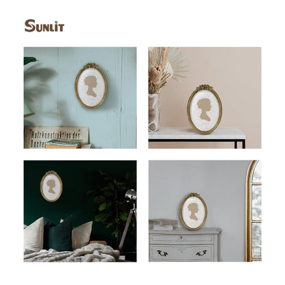 Sunlit Vintage Picture Frame 4x4 Inch, Luxury Antique Photo Frames with Glass Front, Luxury Photo Display, Tabletop Wall Hanging, Gift Ideas, Golden Rose