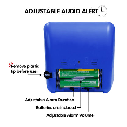 Visual Timer with Protective Case, 60-Minute Countdown Timer for Kids Autism ADHD Classroom Home Office, Countdown Clock for Teaching Work Meeting Time Management, Hungry Blue Fish