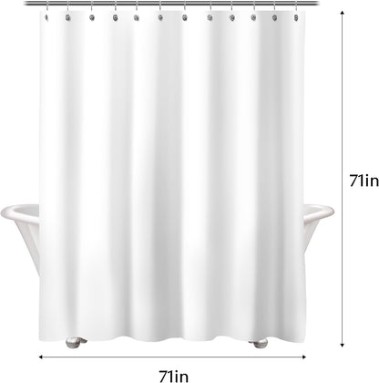 Sunlit Nautical Fabric Shower Curtain, Navy Blue Anchor with Gray Stripes Shower Curtains, Nautical Ocean Bathroom Decoration Curtains