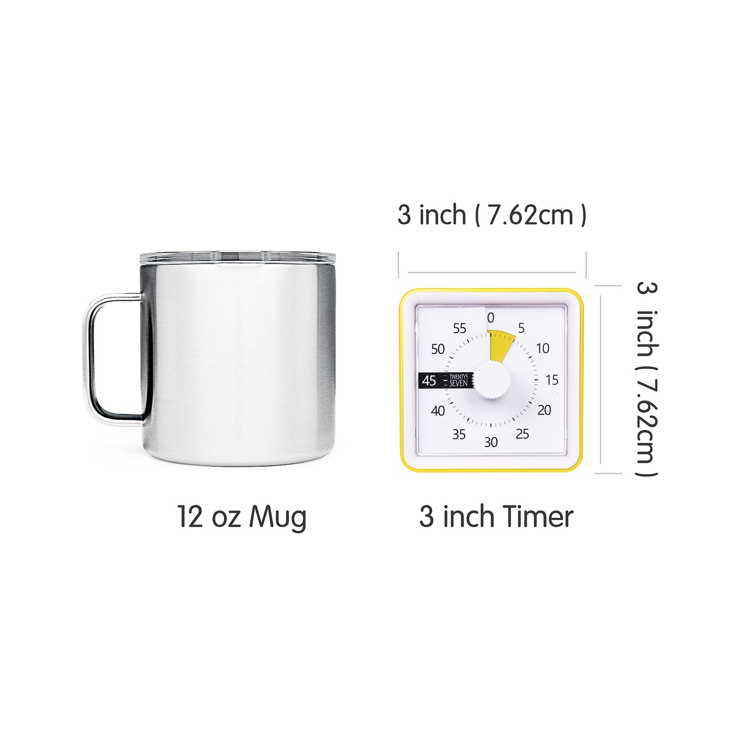 Visual Timer with Protective Case, 60-Minute Countdown Timer for Kids Autism ADHD Classroom Home Office, Countdown Clock for Teaching Work Meeting Time Management, Hungry Blue Fish