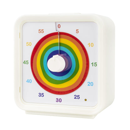 TWENTY5 SEVEN Countdown Timer, 60 Minute 1 Hour Silent Visual Timer, Magnetic Classroom Teaching Tool Office Meeting, Countdown Clock for Kids Time Management, Pastel Rainbow