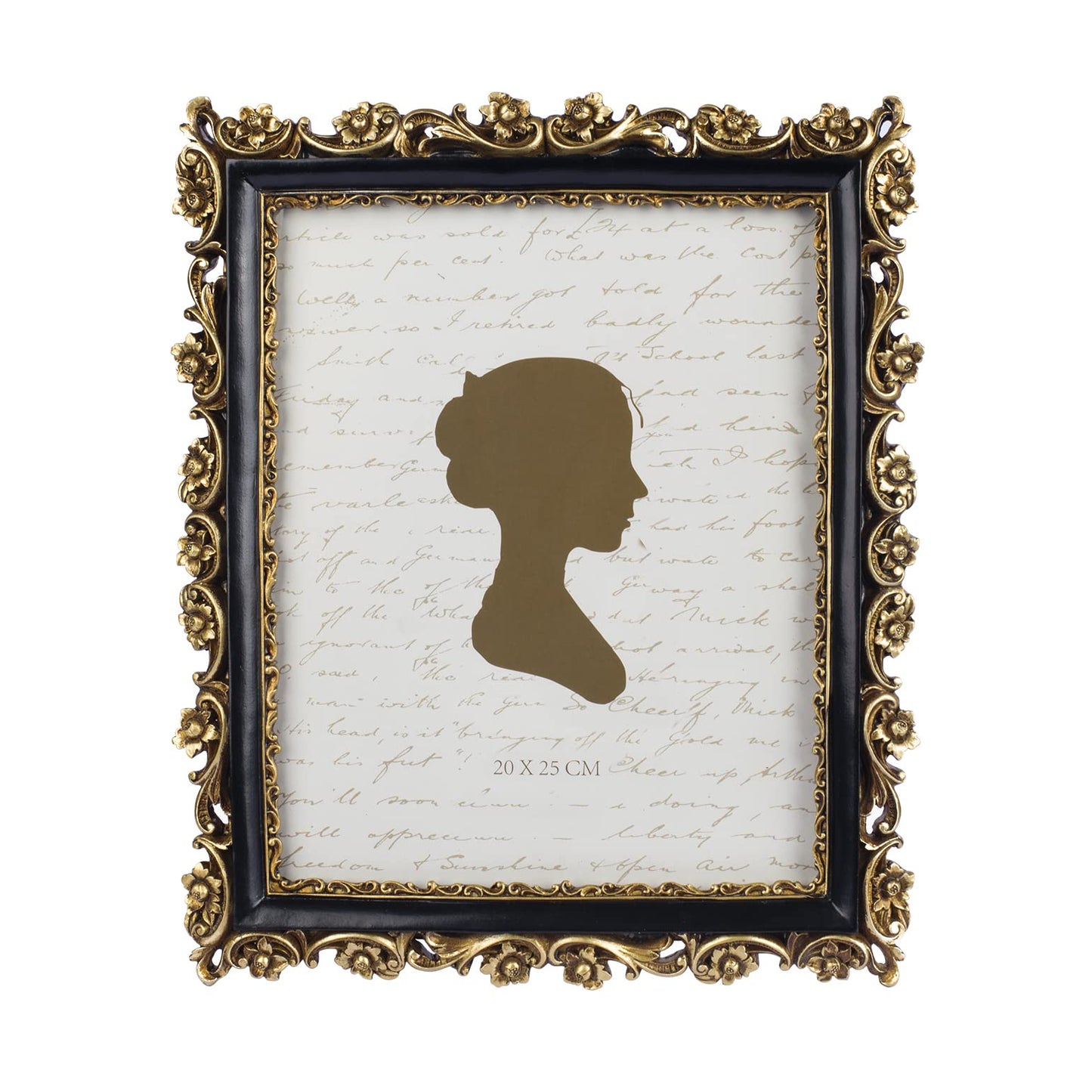 Sunlit Vintage Picture Frame 4x6 Inch, Luxury Antique Photo Frames with Glass Front, Photo Display, Tabletop Wall Hanging, Gift Ideas, Retro Blue and Gold