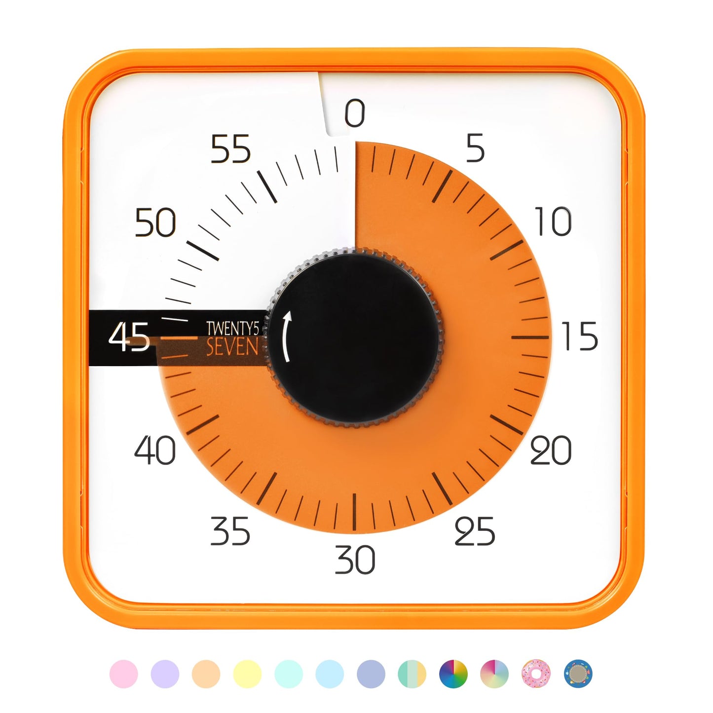 TWENTY5 SEVEN Countdown Timer 7.5 inch; 60 Minute 1 Hour Visual Timer – Classroom Teaching Tool Office Meeting, Mechanical Countdown Clock for Kids Exam Time Management Magnetic, Sky Blue
