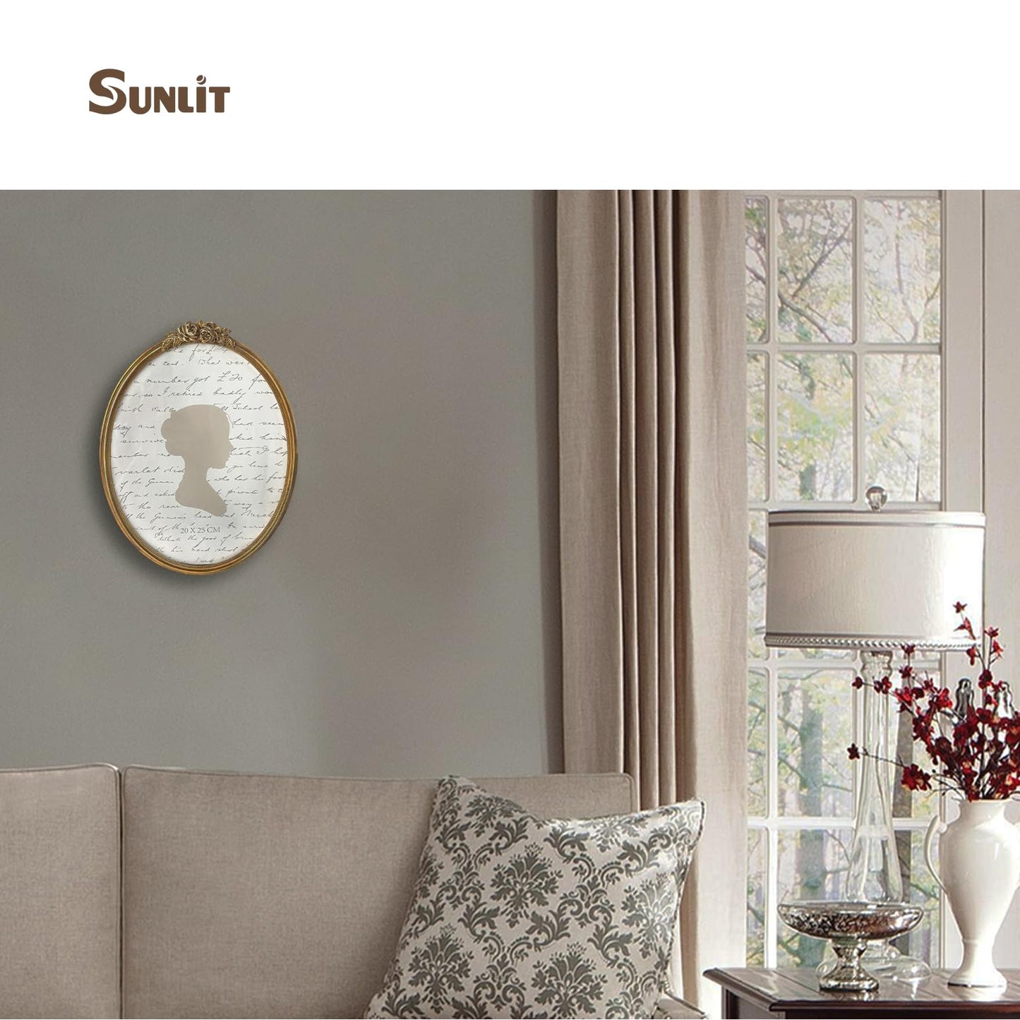 Sunlit Vintage Picture Frame 4x4 Inch, Luxury Antique Photo Frames with Glass Front, Luxury Photo Display, Tabletop Wall Hanging, Gift Ideas, Golden Rose