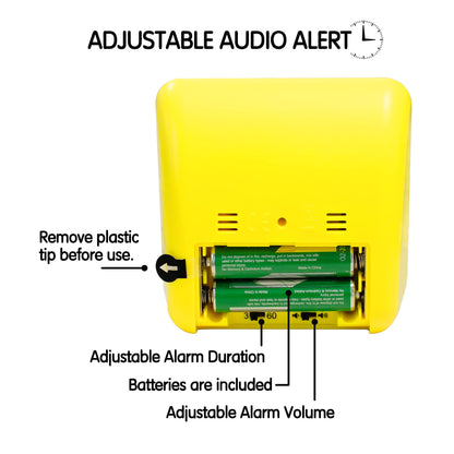 Visual Timer with Protective Case, 60-Minute Countdown Timer for Kids Autism ADHD Classroom Home Office, Countdown Clock for Teaching Work Meeting Time Management, Hungry Blue Fish