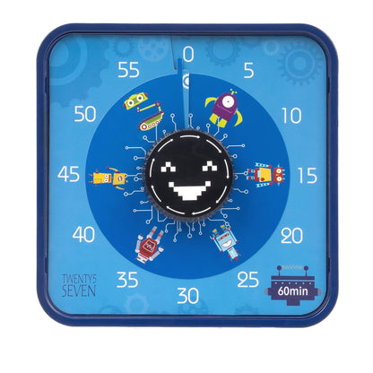 TWENTY5 SEVEN 7.5-Inch Visual Timer, Battery-Free 60-Minute Countdown Clock