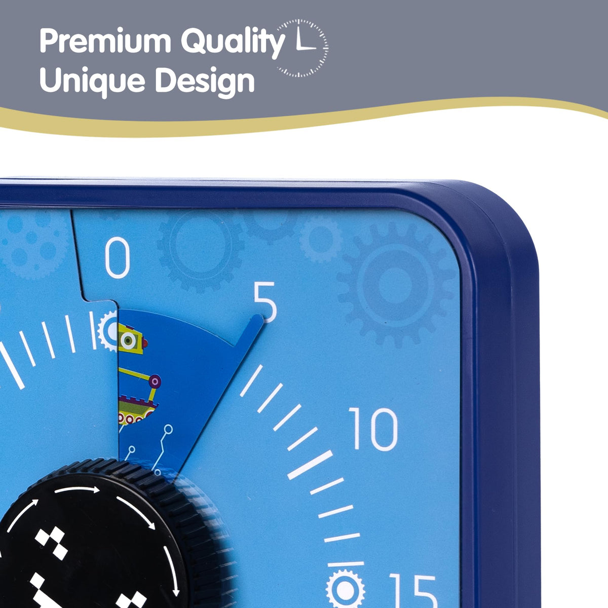 TWENTY5 SEVEN 7.5-Inch Visual Timer, Battery-Free 60-Minute Countdown Clock