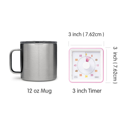 Visual Timer with Protective Case, 60-Minute Countdown Timer for Kids Autism ADHD Classroom Home Office, Countdown Clock for Teaching Work Meeting Time Management, Hungry Blue Fish