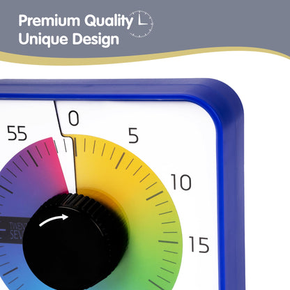 TWENTY5 SEVEN 6-Inch Visual Timer, Battery-Free 60-Minute Countdown Clock