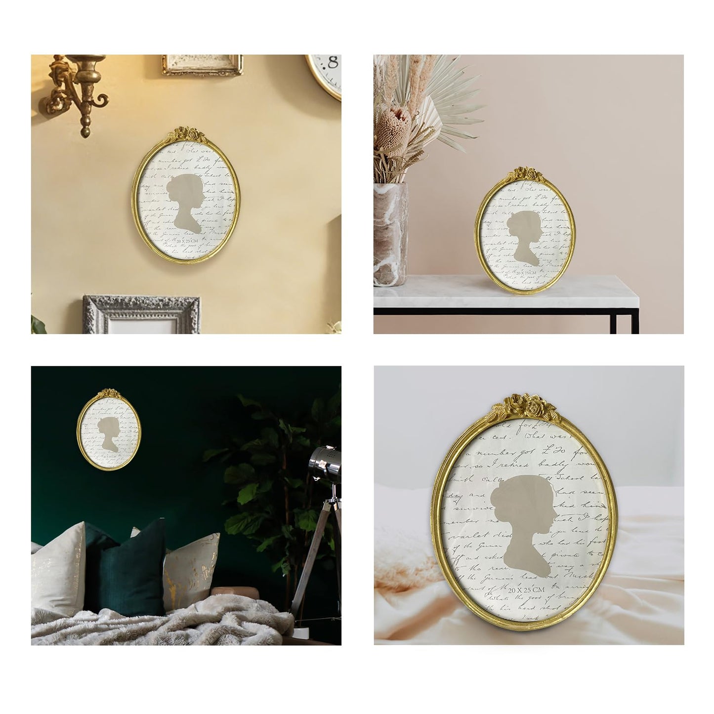 Sunlit Vintage Picture Frame 4x4 Inch, Luxury Antique Photo Frames with Glass Front, Luxury Photo Display, Tabletop Wall Hanging, Gift Ideas, Golden Rose