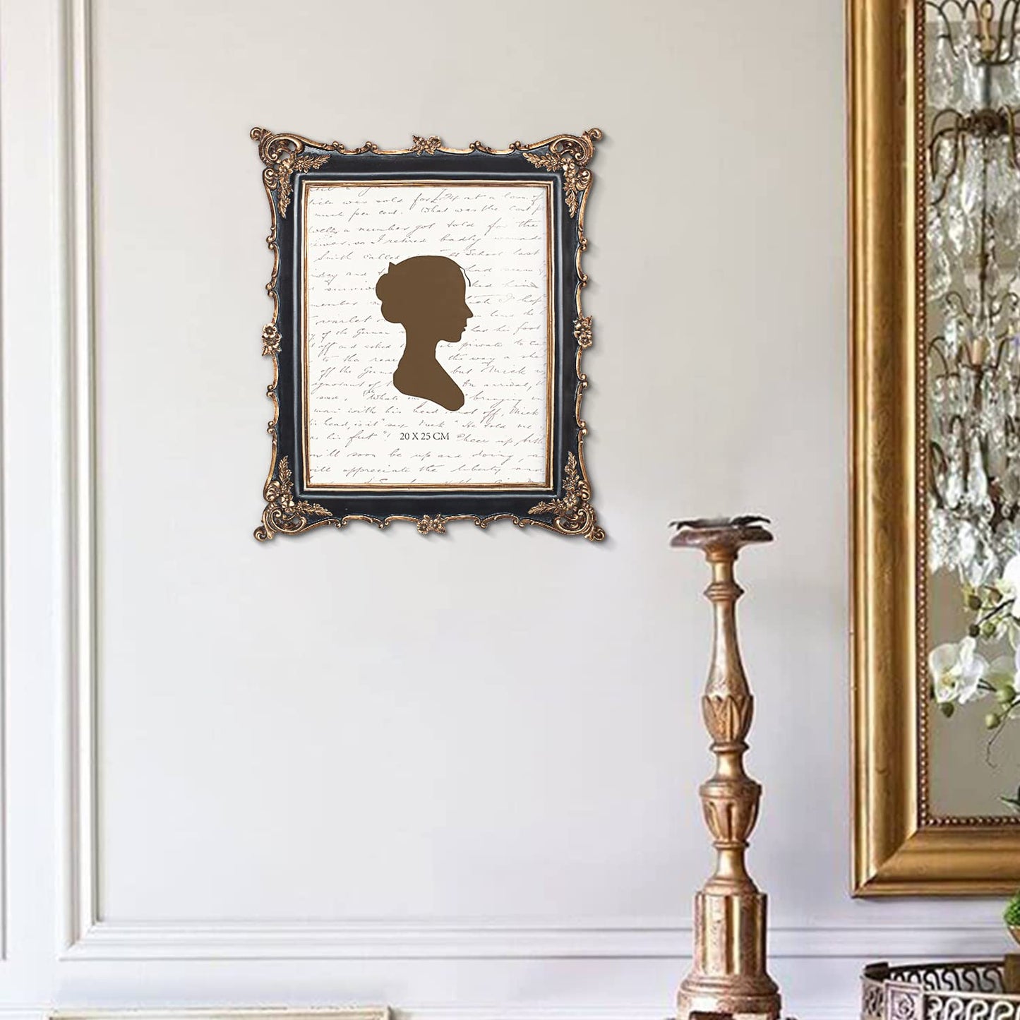 Sunlit Vintage Picture Frame 4x4 Inch, Luxury Antique Square Photo Frames with Glass Front, Photo Display, Tabletop Wall Hanging, Gift Ideas, Bronze Gold
