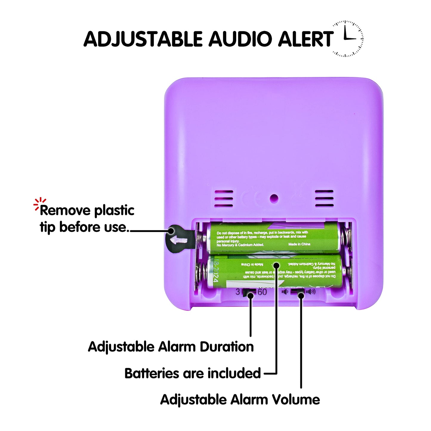 Visual Timer with Protective Case, 60-Minute Countdown Timer for Kids Autism ADHD Classroom Home Office, Countdown Clock for Teaching Work Meeting Time Management, Hungry Blue Fish