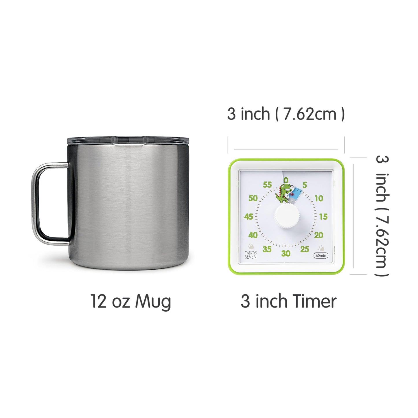 Visual Timer with Protective Case, 60-Minute Countdown Timer for Kids Autism ADHD Classroom Home Office, Countdown Clock for Teaching Work Meeting Time Management, Hungry Blue Fish