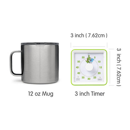 Visual Timer with Protective Case, 60-Minute Countdown Timer for Kids Autism ADHD Classroom Home Office, Countdown Clock for Teaching Work Meeting Time Management, Hungry Blue Fish