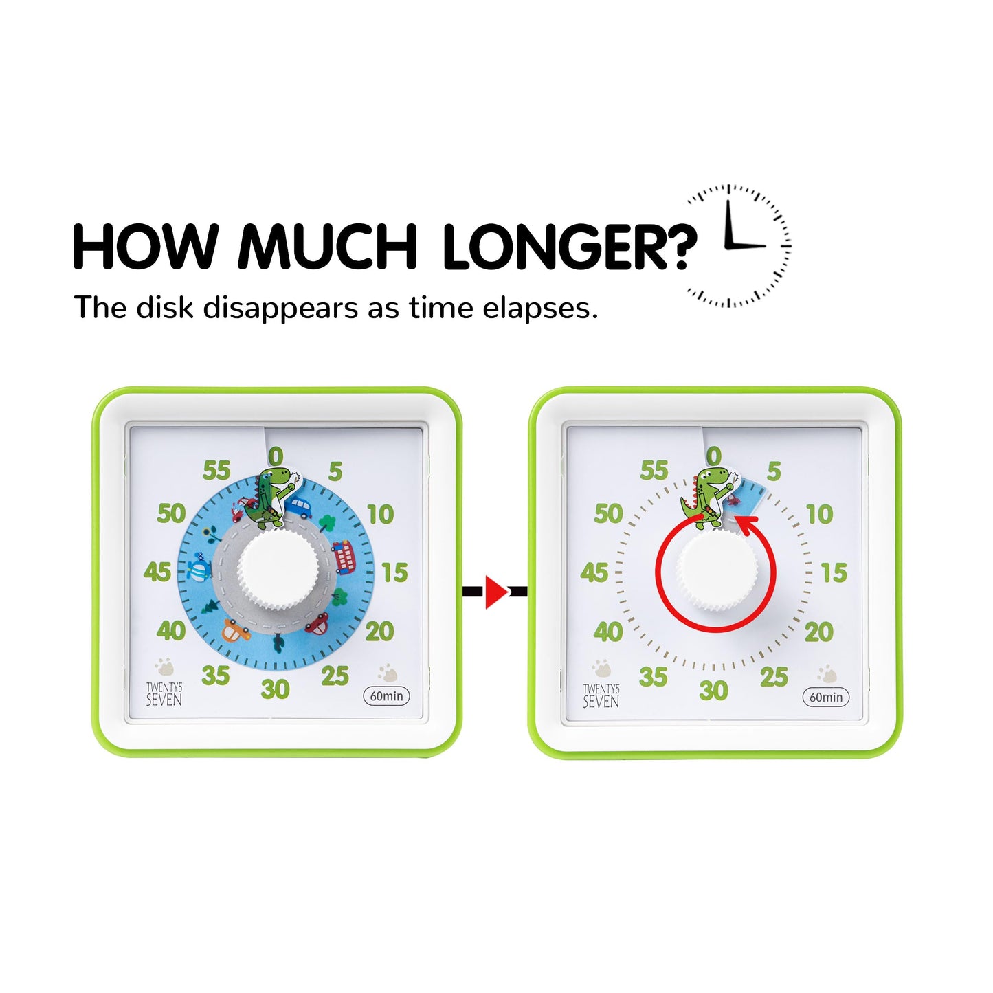 Visual Timer with Protective Case, 60-Minute Countdown Timer for Kids Autism ADHD Classroom Home Office, Countdown Clock for Teaching Work Meeting Time Management, Hungry Blue Fish