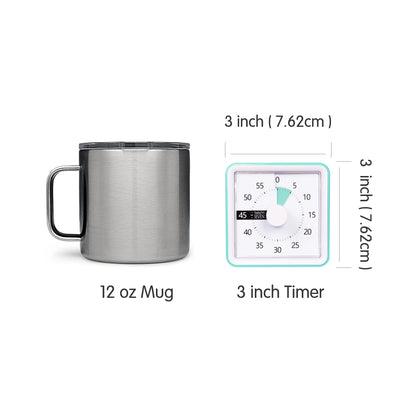 Visual Timer with Protective Case, 60-Minute Countdown Timer for Kids Autism ADHD Classroom Home Office, Countdown Clock for Teaching Work Meeting Time Management, Hungry Blue Fish