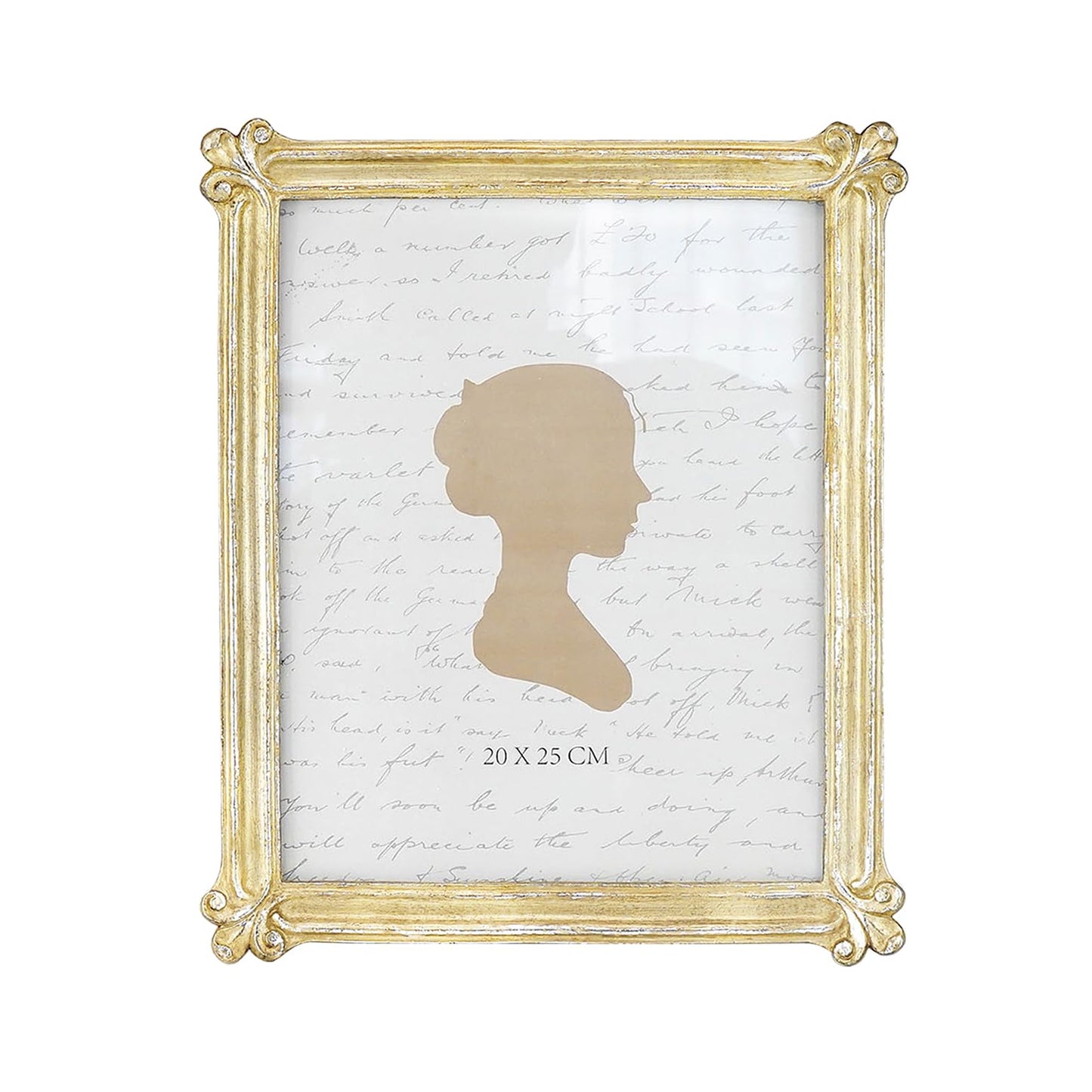 Sunlit Small Vintage Picture Frame 2.5x3.5 Inch, Antique Mini Photo Frames with Glass Front, Luxury Wallet Size Picture Frames, Photo Display Tabletop Wall Hanging Gift Ideas, Slivery Light Gold