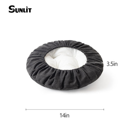 Sunlit Bar Stool Covers - Set of 2 Round Bar Stool Seat Covers, Soft and Cushioned Bar Chair Covers, Easy to Install and Wash, Cover Only, 12 Inch Diameter, Light Gray