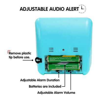 Visual Timer with Protective Case, 60-Minute Countdown Timer for Kids Autism ADHD Classroom Home Office, Countdown Clock for Teaching Work Meeting Time Management, Hungry Blue Fish