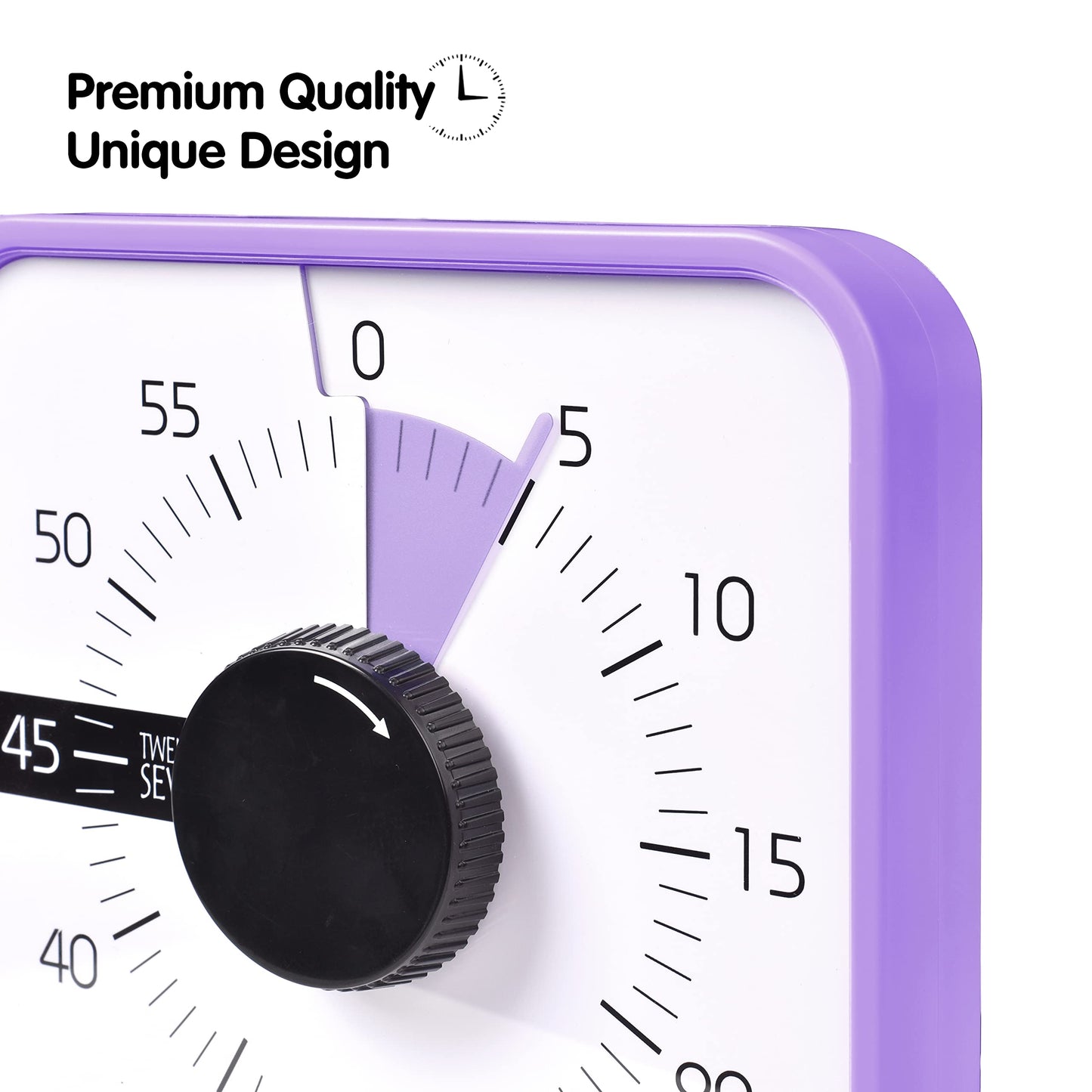 TWENTY5 SEVEN Countdown Timer 7.5 inch; 60 Minute 1 Hour Visual Timer – Classroom Teaching Tool Office Meeting, Mechanical Countdown Clock for Kids Exam Time Management Magnetic, Sky Blue
