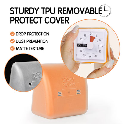 Visual Timer with Protective Case, 60-Minute Countdown Timer for Kids Autism ADHD Classroom Home Office, Countdown Clock for Teaching Work Meeting Time Management, Hungry Blue Fish