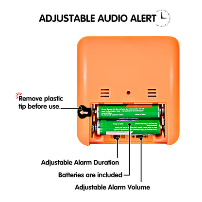 Visual Timer with Protective Case, 60-Minute Countdown Timer for Kids Autism ADHD Classroom Home Office, Countdown Clock for Teaching Work Meeting Time Management, Hungry Blue Fish