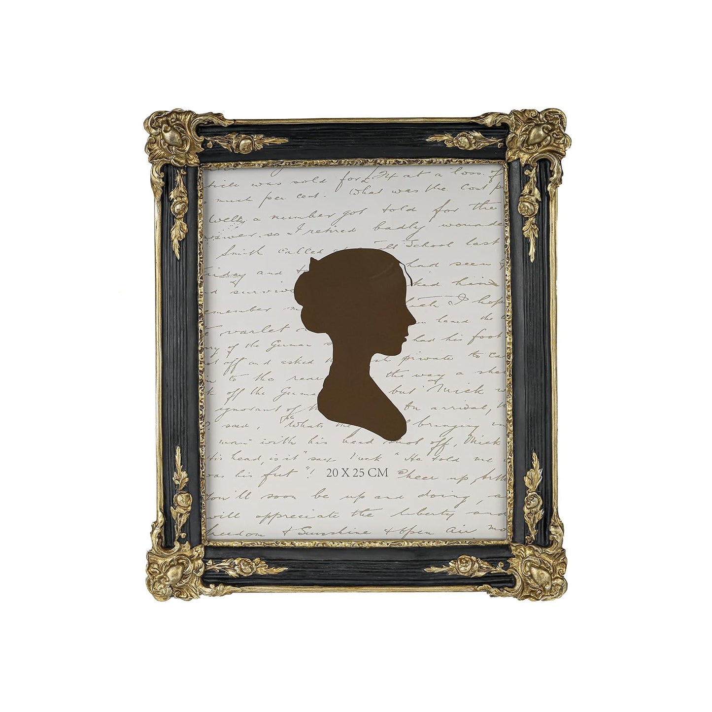 Sunlit Vintage Picture Frame 8x10 Inch, Luxury Antique Photo Frames with Glass Front, Photo Display, Tabletop Wall Hanging, Gift Ideas, Dark Gold