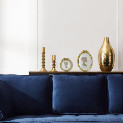 Sunlit Vintage Picture Frame 4x4 Inch, Luxury Antique Photo Frames with Glass Front, Luxury Photo Display, Tabletop Wall Hanging, Gift Ideas, Golden Rose