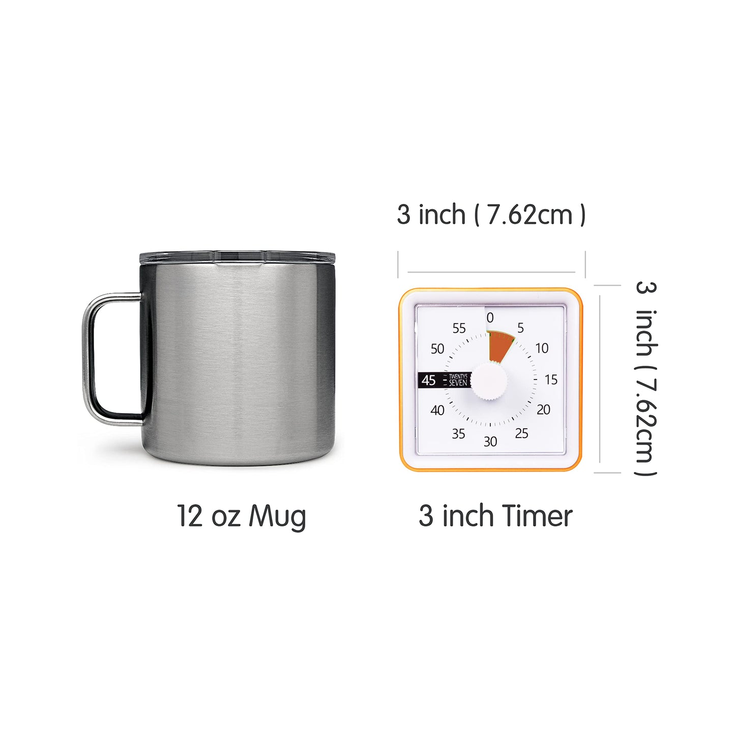 Visual Timer with Protective Case, 60-Minute Countdown Timer for Kids Autism ADHD Classroom Home Office, Countdown Clock for Teaching Work Meeting Time Management, Hungry Blue Fish