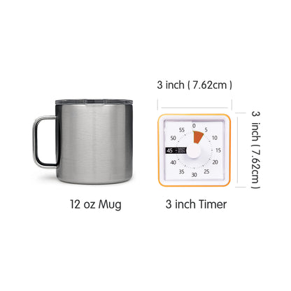 Visual Timer with Protective Case, 60-Minute Countdown Timer for Kids Autism ADHD Classroom Home Office, Countdown Clock for Teaching Work Meeting Time Management, Hungry Blue Fish