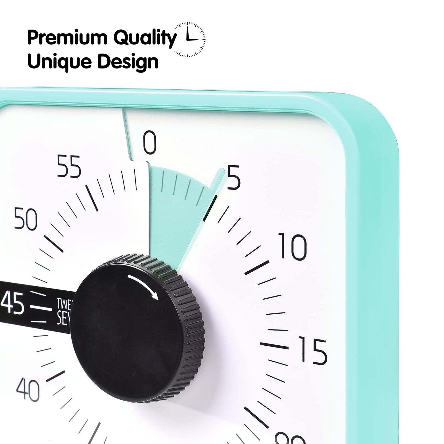 TWENTY5 SEVEN Countdown Timer 7.5 inch; 60 Minute 1 Hour Visual Timer – Classroom Teaching Tool Office Meeting, Mechanical Countdown Clock for Kids Exam Time Management Magnetic, Sky Blue