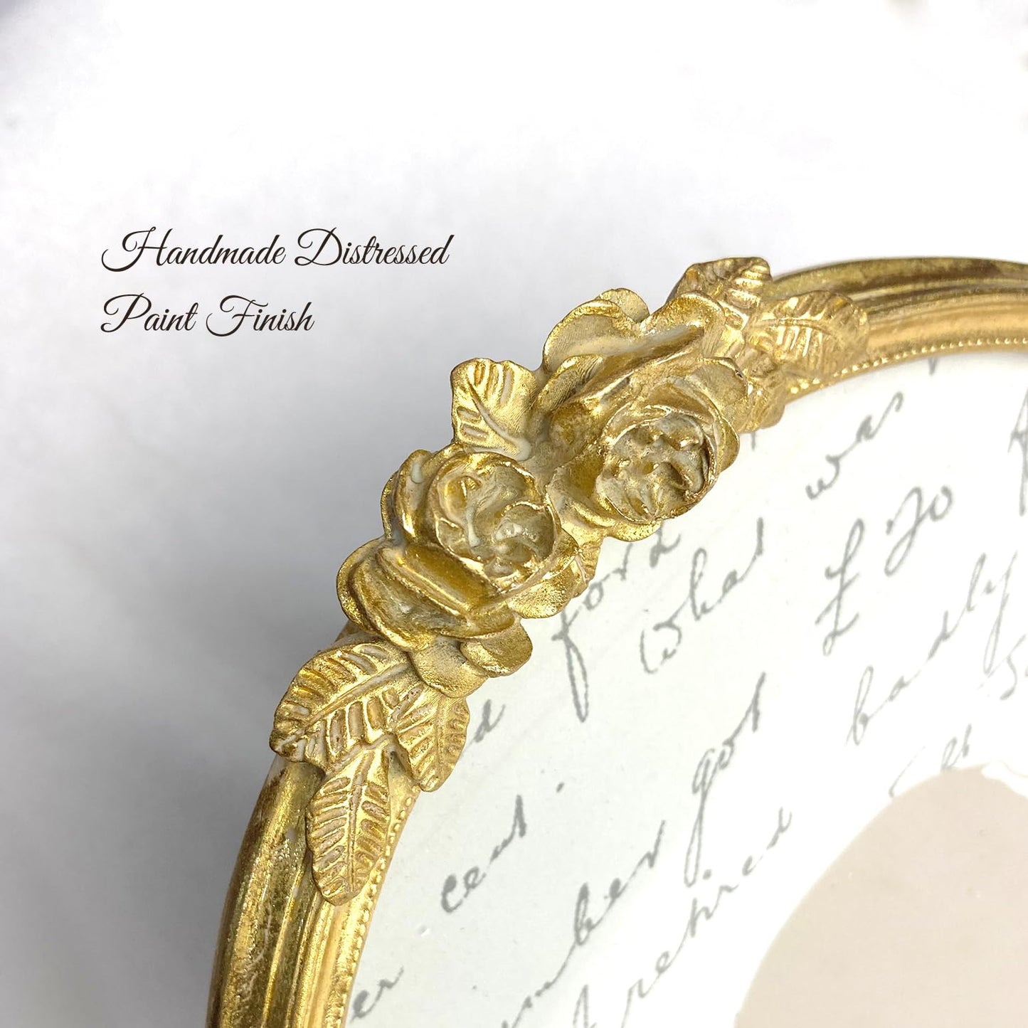 Sunlit Vintage Picture Frame 4x4 Inch, Luxury Antique Photo Frames with Glass Front, Luxury Photo Display, Tabletop Wall Hanging, Gift Ideas, Golden Rose