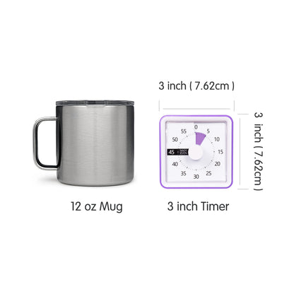 Visual Timer with Protective Case, 60-Minute Countdown Timer for Kids Autism ADHD Classroom Home Office, Countdown Clock for Teaching Work Meeting Time Management, Hungry Blue Fish