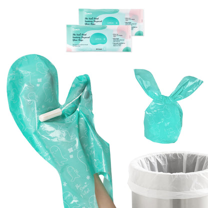 Sunlit No-Touch Feminine Hygiene Disposal Bags, Hygienic Odor-Reducing and Discreet Solution for Tampons Pads Liners and More, Size L - 20 Count