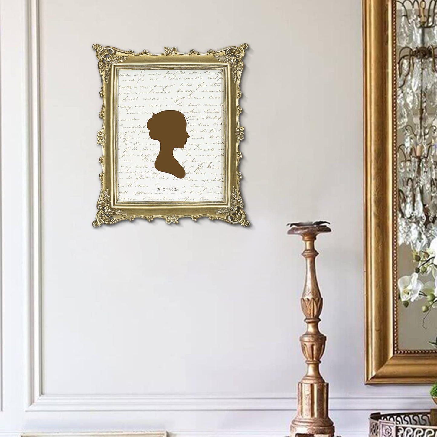 Sunlit Vintage Picture Frame 4x4 Inch, Luxury Antique Square Photo Frames with Glass Front, Photo Display, Tabletop Wall Hanging, Gift Ideas, Bronze Gold
