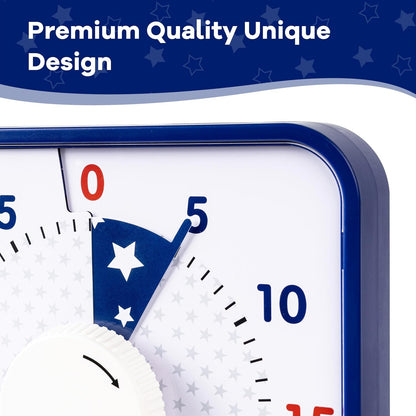 TWENTY5 SEVEN 7.5-Inch Visual Timer, Battery-Free 60-Minute Countdown Clock