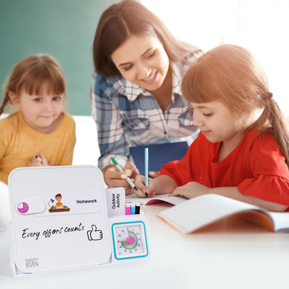 TWENTY5 SEVEN Visual Schedule for Kids, Autism Sensory Products for Classroom Home, Autism Learning Material Set for Autistic Children, Visual Sensory Toys for Boys and Girls, Pastel Rainbow