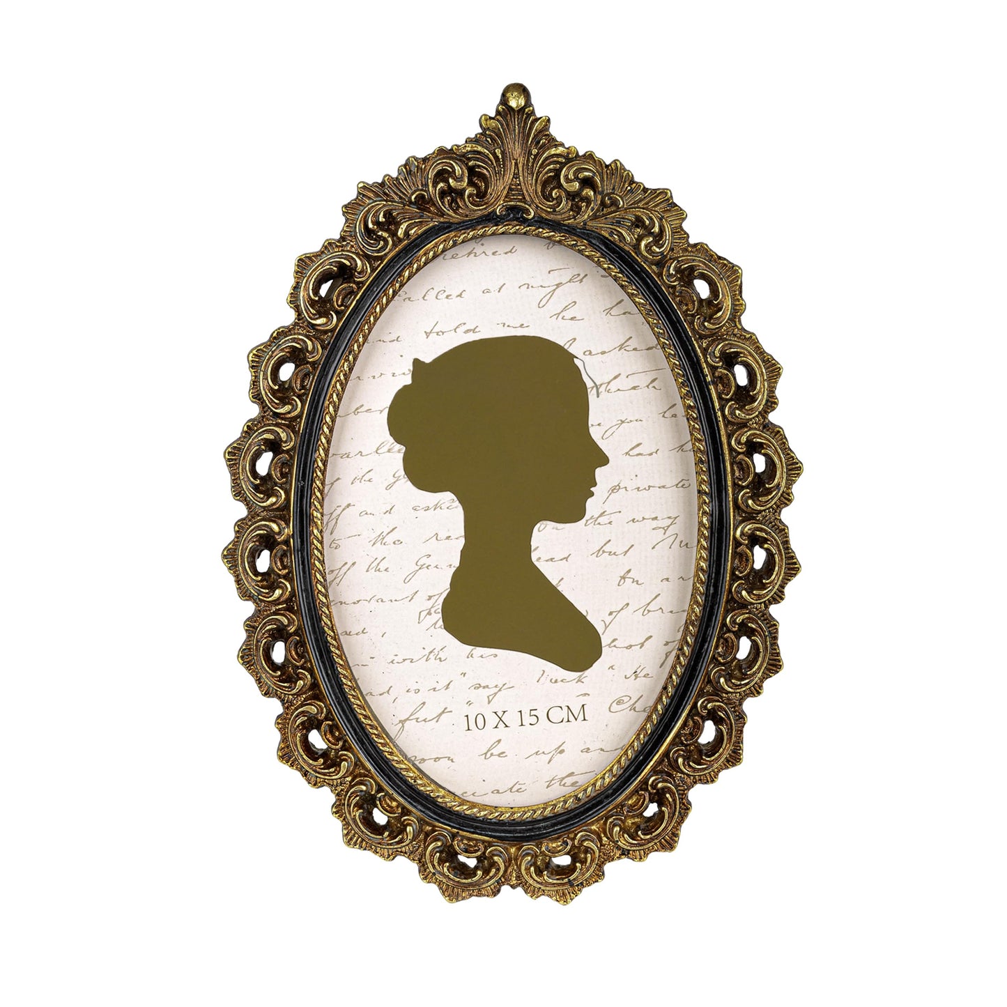 Sunlit Vintage Picture Frame 4x6 Inch, Oval Antique Photo Frames with Glass Front, Luxury Photo Display, Tabletop Wall Hanging, Gift Ideas, White