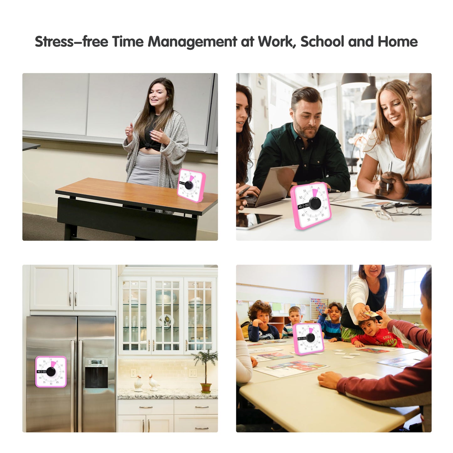 TWENTY5 SEVEN Countdown Timer 7.5 inch; 60 Minute 1 Hour Visual Timer – Classroom Teaching Tool Office Meeting, Mechanical Countdown Clock for Kids Exam Time Management Magnetic, Sky Blue
