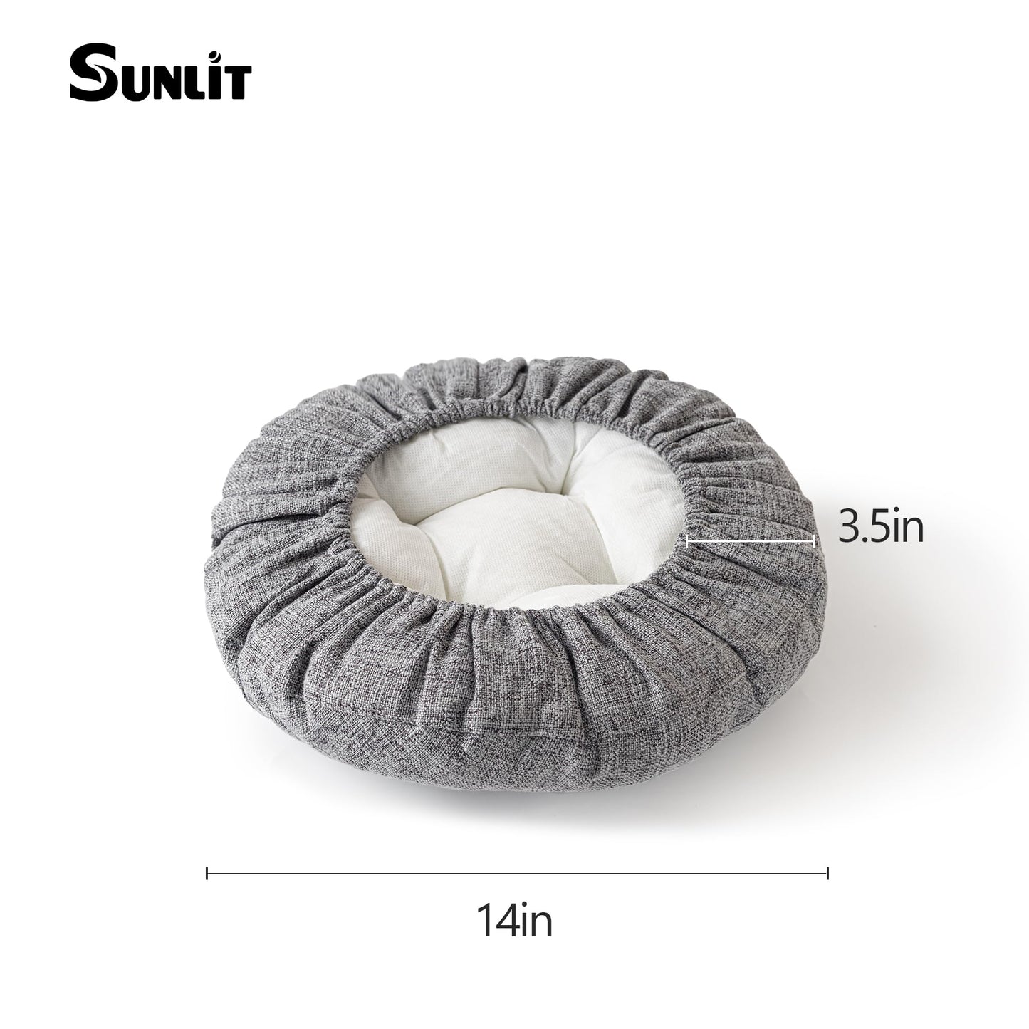 Sunlit Bar Stool Covers - Set of 2 Rectangle Bar Stool Seat Covers, Soft and Cushioned Bar Chair Covers, Easy to Install and Wash, Cover Only, Gray