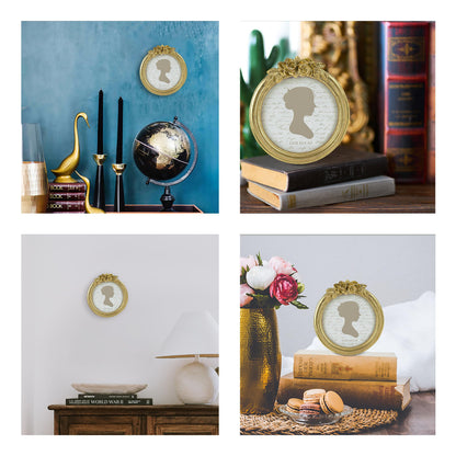 Sunlit Vintage Picture Frame 4x4 Inch, Luxury Antique Photo Frames with Glass Front, Luxury Photo Display, Tabletop Wall Hanging, Gift Ideas, Golden Rose