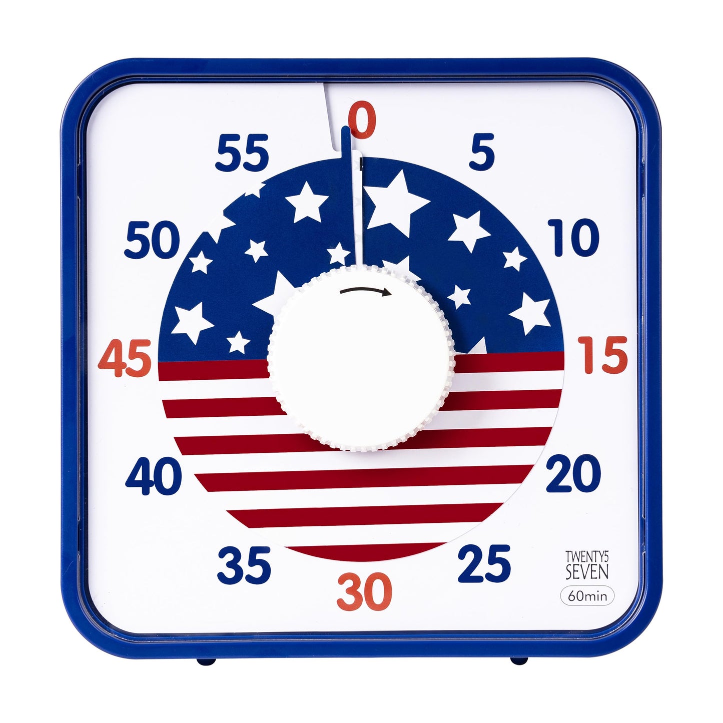 TWENTY5 SEVEN Countdown Timer 7.5 inch; 60 Minute 1 Hour Visual Timer – Classroom Teaching Tool Office Meeting, Mechanical Countdown Clock for Kids Exam Time Management Magnetic, Sky Blue
