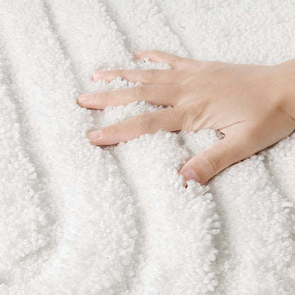 Sunlit 24"x60" Boho Decorative Textured Bathroom Rugs Runner, Mid Century Modern Extra Long Non-Slip Absorbent Soft Bath Mat, Organic Modern Floor Mat Bath Runner Dry Fast Machine Washable, Gray