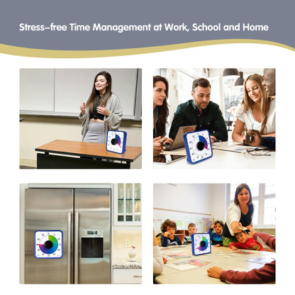 TWENTY5 SEVEN Countdown Timer 7.5 inch; 60 Minute 1 Hour Visual Timer – Classroom Teaching Tool Office Meeting, Mechanical Countdown Clock for Kids Exam Time Management Magnetic, Sky Blue