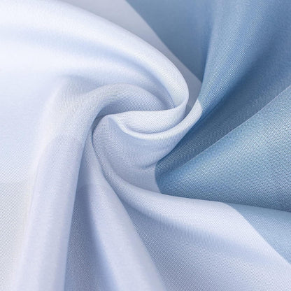 Sunlit Design 36 x 72 Inches Ombre Blue Small Stall Shower Curtain RV Half Size Narrow Bathroom Curtains Contemporary Geometric Fabric Bathroom Decor