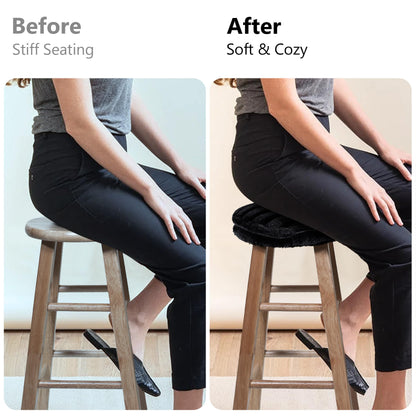 Sunlit Bar Stool Covers - Set of 2 Rectangle Bar Stool Seat Covers, Soft and Cushioned Bar Chair Covers, Easy to Install and Wash, Cover Only, Gray