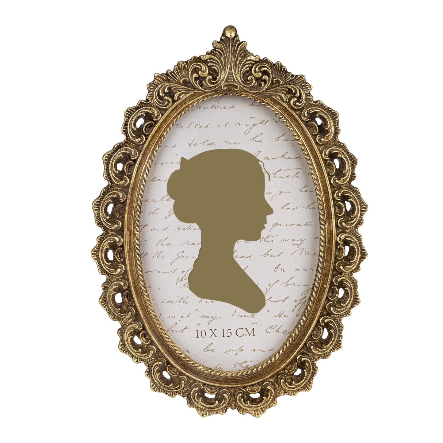 Sunlit Vintage Picture Frame 4x6 Inch, Oval Antique Photo Frames with Glass Front, Luxury Photo Display, Tabletop Wall Hanging, Gift Ideas, White